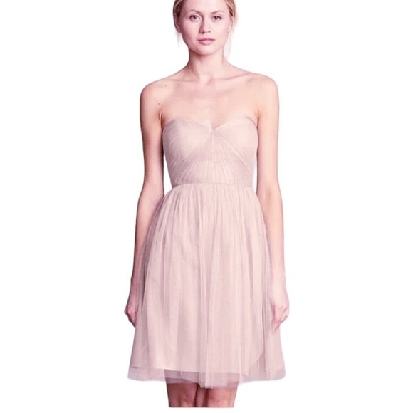 Jenny Yoo Collection Dusty Pink Strapless Tulle Dress Women’s 2 Prom Bridesmaid - Picture 11 of 15